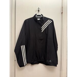 Adidas Women's Run It 3 Stripes Anorak Wind & Water Repellent Reflective Jacket